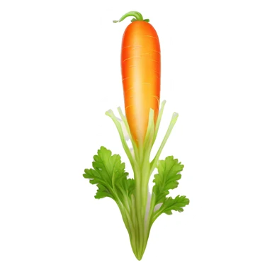 translucent glowing lit-up red carrot sticker