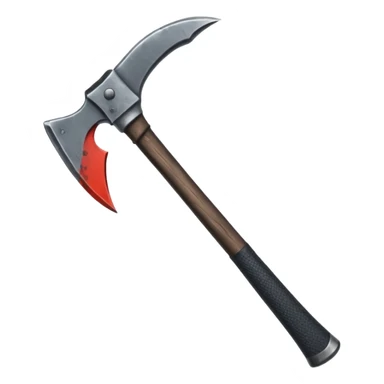 black metal climbing axe pointy edges sticker