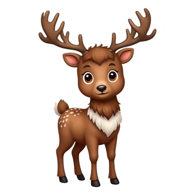 cute reindeer with antlers sticker