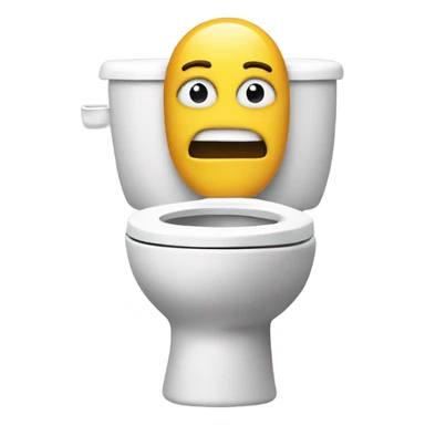 À skibidi toilet with a head on it sticker