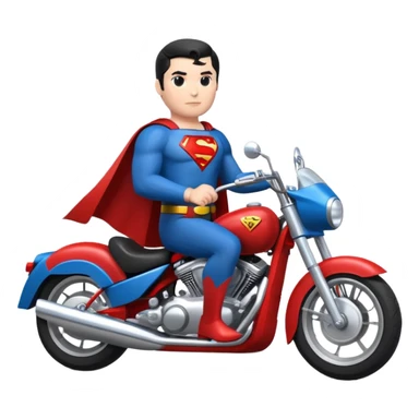 Superman driving a motorcycle  sticker
