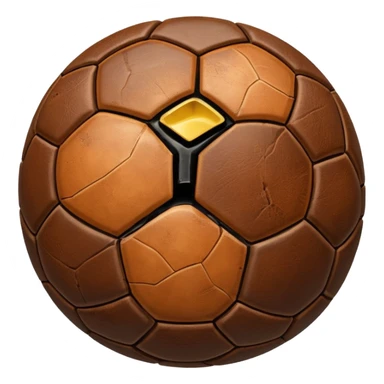 old brown really cracked soccer ball sticker