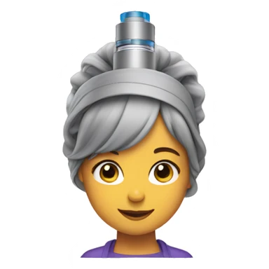 Girl using Dyson airwrap sticker