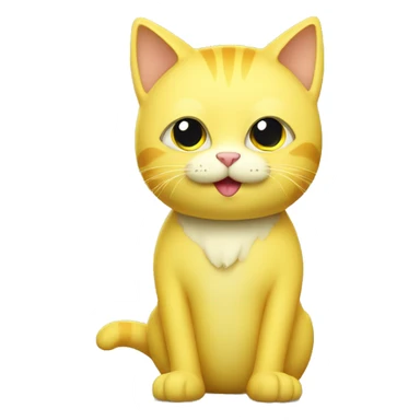 light yellow cat in banana costume sticker