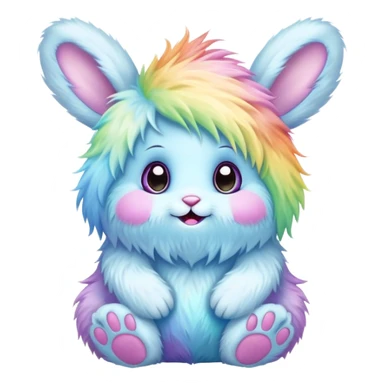 easter rainbow baby bunny yeti sticker
