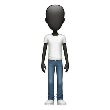 slender man wearing jeans and tee shirt sticker