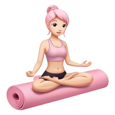 Light pink yoga mat sticker