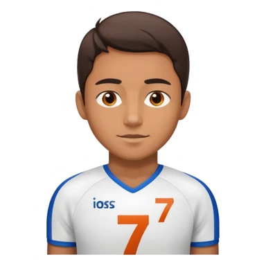 Number 7 Printed Athlete sticker