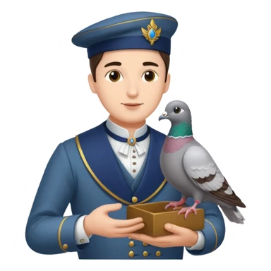 Lord sending another lord a carrier pigeon sticker