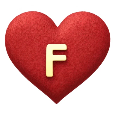 A Heart with the letter F sticker
