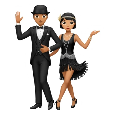 a pair of dancing jazzers sticker