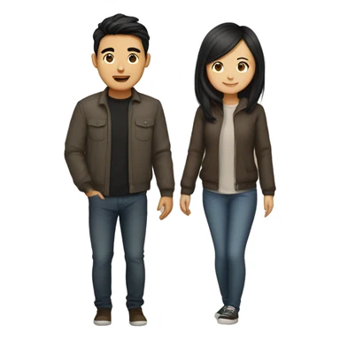 Asian Bf&gf  sticker