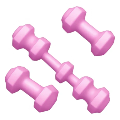 Set of Baby Pink dumbbells sticker