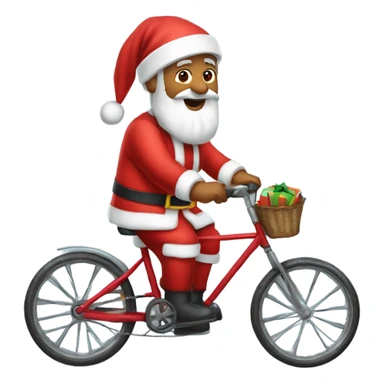 Papá Noel en bicicleta de montaña  sticker