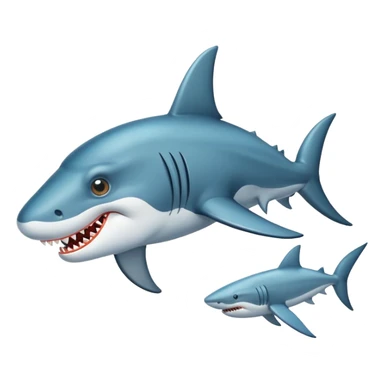 Caballo con aletas e tiburón sticker