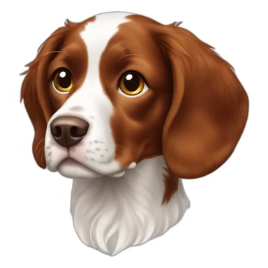 tricolor Brittany spaniel sticker