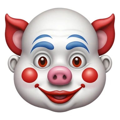 Clown with piggy nose sticker
