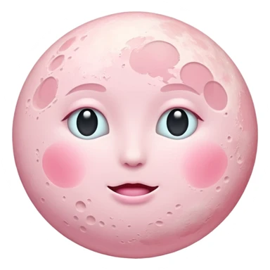 Light pink pink moon sticker
