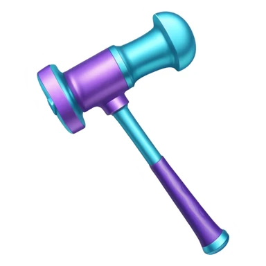 glitter purple and cian hammer ban sticker