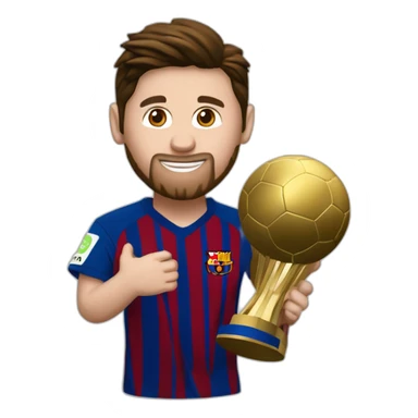 Messi qui gagne le ballon d’or sticker