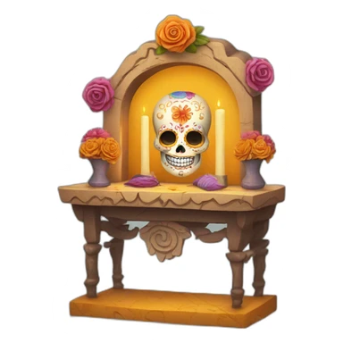 altar del dia de los muertos sticker