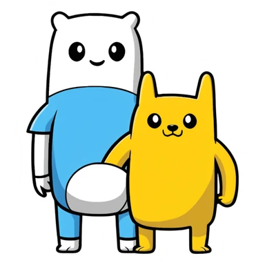 finn and jake from adventure time sticker