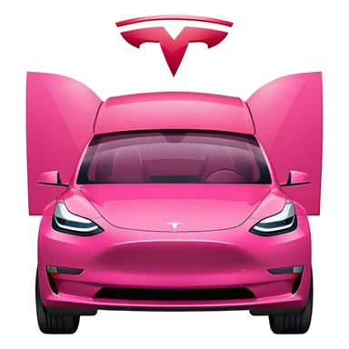 Pink Tesla model 3 DARK PINK  sticker