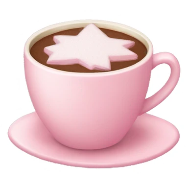 aesthetic Christmas pastel Pink cup of cocoa sticker