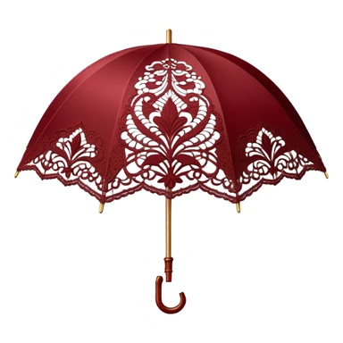 vintage lace umbrella dark red sticker