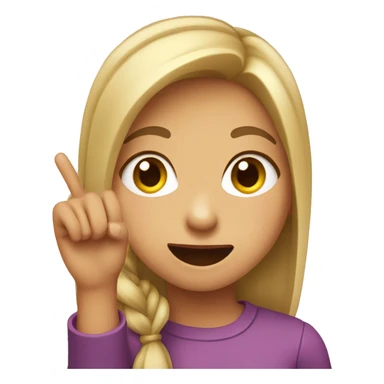 a girl biting one finger cutley sticker