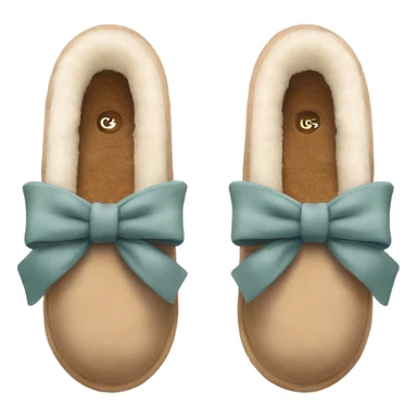Ugg slippers with coquette bow on them  sticker