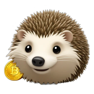 hedgehog sold bitcoin sticker