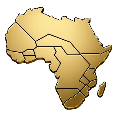 Weltkarte in Gold sticker