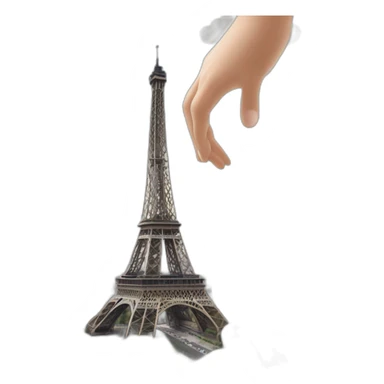 Un meuf sur un mec assis en haut de la tour eiffel sticker