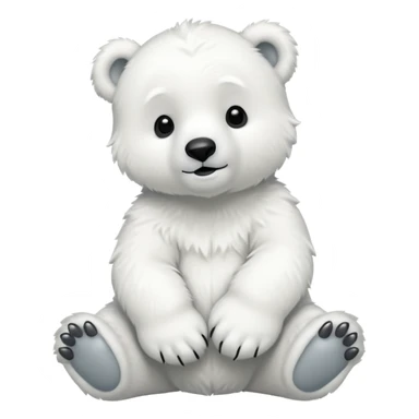 Full body polar bear cub sticker