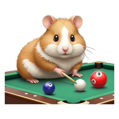 hamster playing billiards sticker