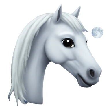 Moon horse sticker