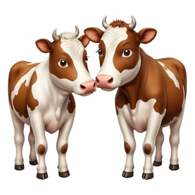 two cows in love sticker