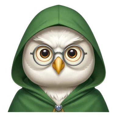 white owl professor in green cloak university sticker