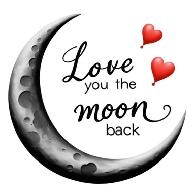 "I love you to the moon and back" words?
 sticker