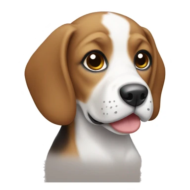 White brown beagle puppy sticker