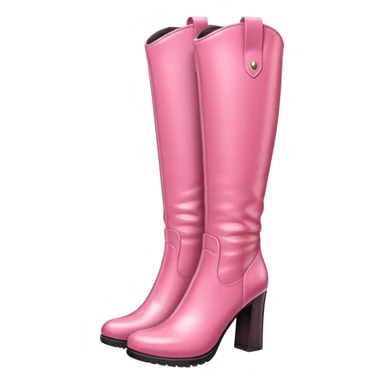 A pair of knee high pink boots sticker
