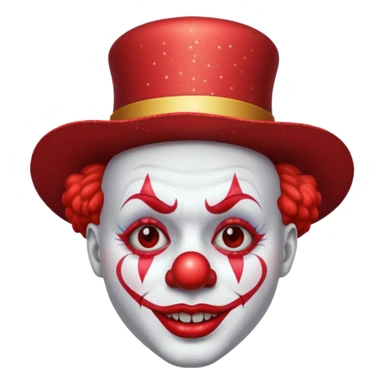 red glitter clown retarded sticker