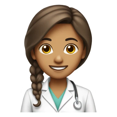 indian girl brown hair dentist sticker