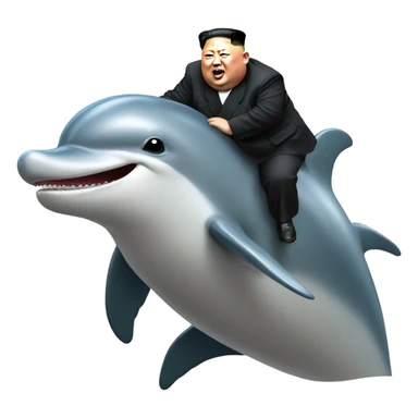 Kim joung un on a dolphin sticker
