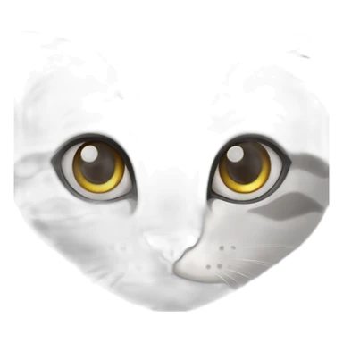 cat tricolor white gray girl sticker