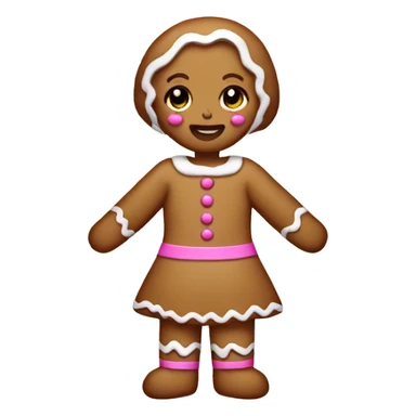 gingerbread girl pink sticker