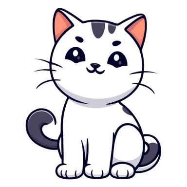 playful cat with paw raised sticker