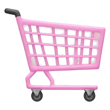 light pink shopping cart sticker