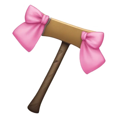 coquette axe with pink bow sticker